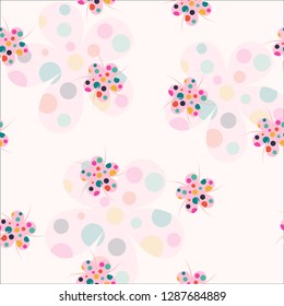 Seamless colorful flowers pattern for wallpaper and background, paper print and fabric or ornament business, vector design.