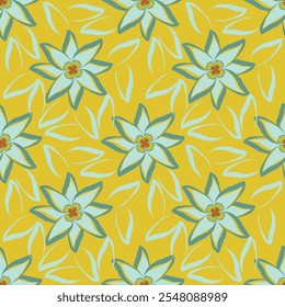 Seamless colorful flowers vector for fashion prints, wrapping, textile, paper, wallpaper.