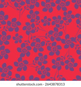 Seamless colorful flowers vector for fashion prints, wrapping, textile, paper, wallpaper.