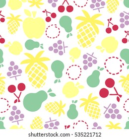 seamless colorful fruity pattern background