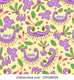 Seamless colorful and fun background. Vector illustration