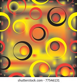 Seamless colorful geometric abstract pattern with circles