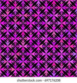 Seamless colorful geometric Aztec pattern