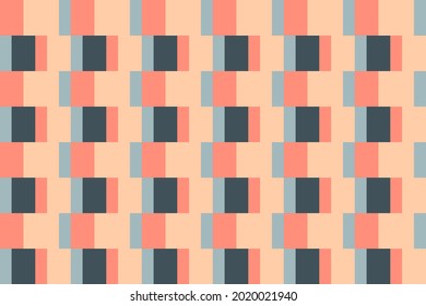 Seamless colorful geometric casual allover textile print block. Common geometric motif pattern classy background. Modern color plaid design. Abstract minimalist geometrical ornament graphic style