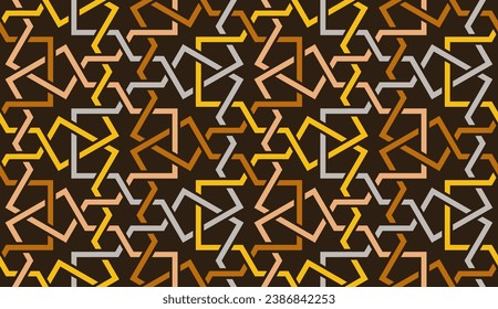 Seamless colorful geometric interlacing pattern vector