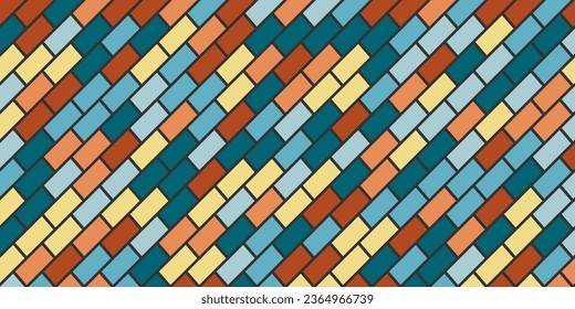 Seamless colorful geometric ornament. Vector template for packaging, clothing, covers, textiles and creative ideas