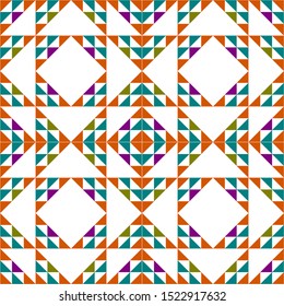 Seamless colorful geometric pattern. Abstract triangles background Vector illustration