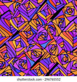 Seamless colorful geometric pattern background