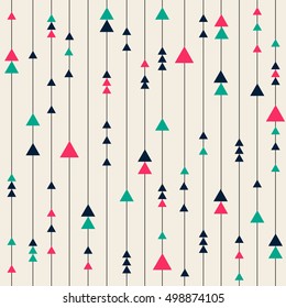 Seamless colorful geometric  pattern background from lines and triangle