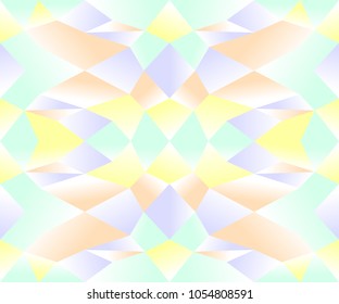 Seamless colorful geometric pattern of gradient blue, green, yellow, brown colors. Abstract background texture. Vector illustration, EPS10.