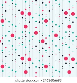 Fondo de la ilustración de patrón geométrico colorido inconsútil de las líneas y del círculo