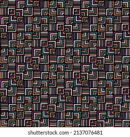 Seamless colorful geometric pattern. Modern square background. graphic design, fabric, packaging paper, print