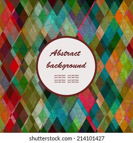 Seamless colorful geometric pattern with place for your text