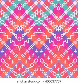 Seamless colorful geometric pattern, vector illustration