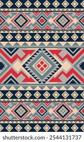 Seamless colorful geometric patterns of native american tribes. vector illustration