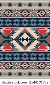 Padrões geométricos coloridos e perfeitos de tribos nativas americanas. ilustração vetorial