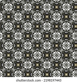 Seamless colorful geometric repeating tile pattern.