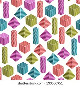 Seamless colorful geometrical texture. Endless hand drawn pattern. Template for design textile, backgrounds, wrappers, package, covers