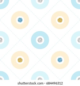 seamless colorful glitter dot pattern on white background