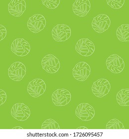 Seamless colorful hand drawn vector cabbage pattern texture. Organic vegetarian product. Vector for design packaging, wrapping, background, banner, poster, notebook, invitation, color book.