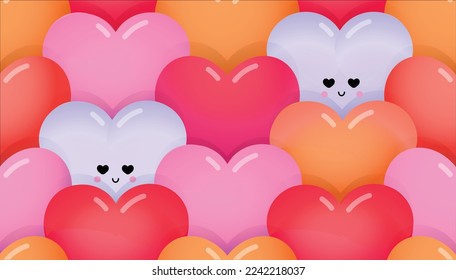 diseño vectorial de patrón de globo cardíaco incoloro para envoltorio textil
