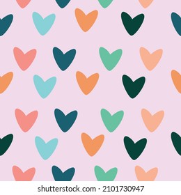 seamless colorful heart shape pattern