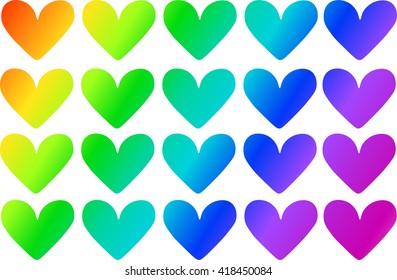 Seamless colorful hearts pattern. Valentine's day background