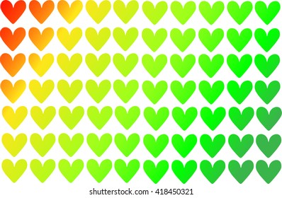 Seamless colorful hearts pattern. Valentine's day background