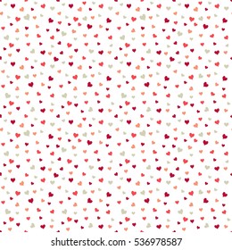 Seamless colorful hearts pattern. Valentine's day background. Vector illustration