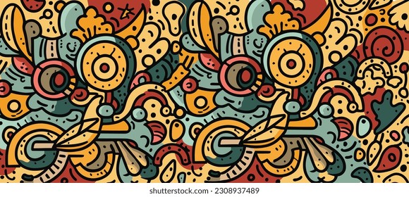 Nahtlose farblose, hochwertige Grafiken Doodle-Kunstwerke für und für Industrie-, Geschäfts- und Firmendrucke