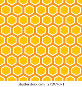 Seamless Colorful Honey Comb Pattern.