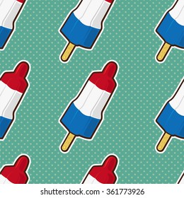 Seamless colorful ice cream pattern