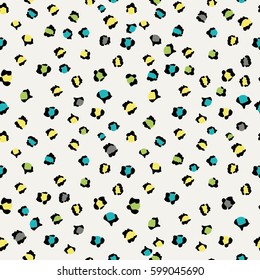 Seamless colorful leopard pattern. Vector