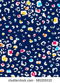 seamless colorful leopard print pattern. vector