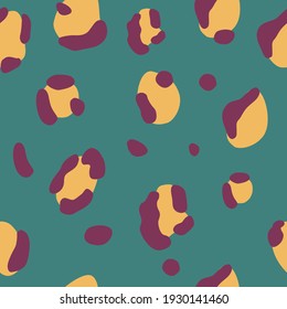 Seamless colorful leopard skin texture vector pattern