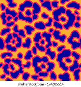 Seamless colorful leopard texture pattern. Vector background