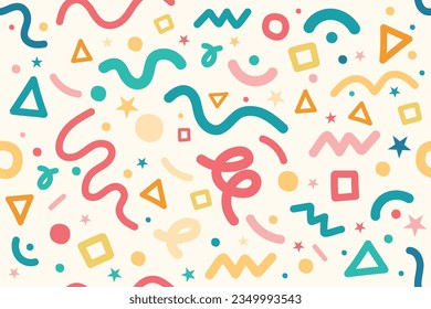 diseño de diseño moderno con formas básicas y un diseño de líneas depuradas. Sencillo escenario de garrapatas infantiles.