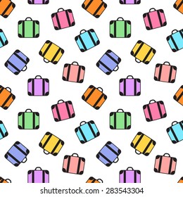 Seamless colorful luggage pattern