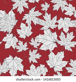 Seamless colorful maple leaf pattern. Nature texture for backgrounds and decorations.