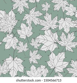 Seamless colorful maple leaf pattern. Nature texture for backgrounds and decorations.