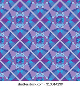 Seamless colorful mosaic background of geometric shapes