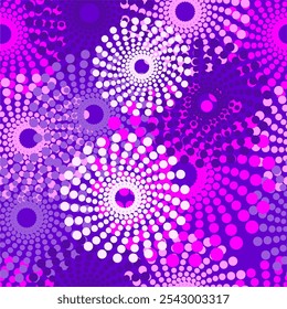 Seamless colorful multicolor art decor wallpaper print pattern with circles background for paper, textile, pck etc abstract geometry vector illustration endless 