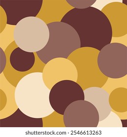 Seamless colorful multicolor art decor wallpaper print pattern with circles background for paper, textile, pck etc abstract geometry vector illustration endless	
