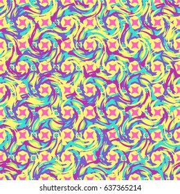 Seamless colorful multicolored pattern from round elements. Patterns for edible icing sheets for covering cakes. Abstract background.