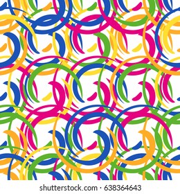 Seamless colorful multicolored pattern from round elements. Patterns for edible icing sheets for covering cakes. Abstract background.