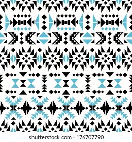 Seamless colorful navajo pattern