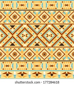 Seamless colorful navajo pattern