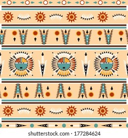 Seamless colorful navajo pattern