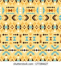 Seamless colorful navajo pattern