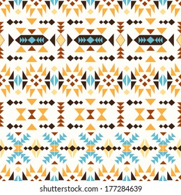 Seamless colorful navajo pattern
